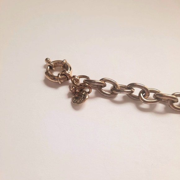 J.Crew Blue And Clear Crystal Stone Gold Tone Statement Necklace 17" + 2" Ext - Picture 5 of 5